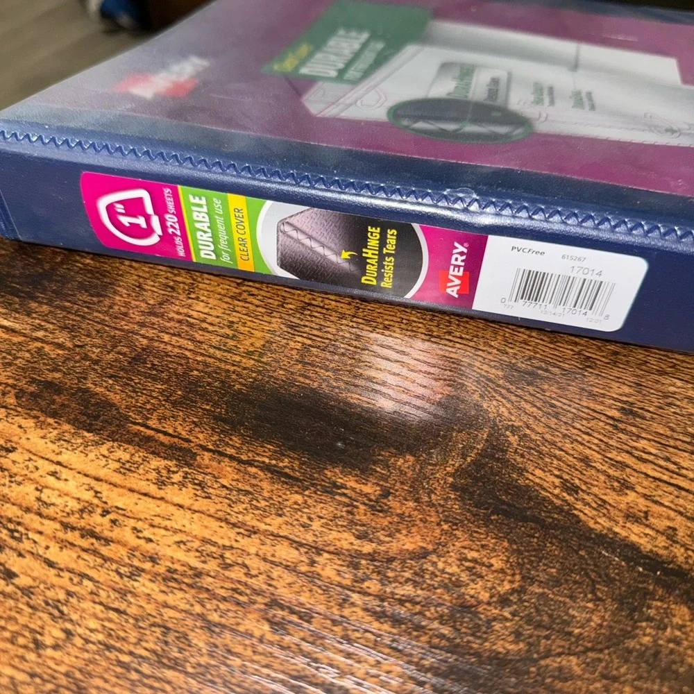 Avery Durable Clear Cover Binder - Navy